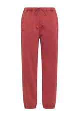 MARBLED COMFORT SWEATPANTS - RED - CORDOVAN RED | DEHA