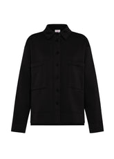 KOMFORT HEMD AUS SWEATSTOFF - SCHWARZ - BLACK | DEHA
