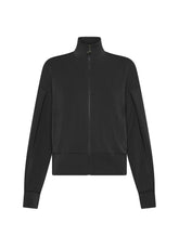 SCHWARZES WEICHES MODAL-SWEATSHIRT MIT ZIP - Freizeitkleidung | DEHA