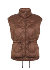 LIGHT PADDED VEST - BROWN - GLACE' BROWN | DEHA