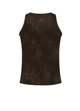 BRAUNES BEDRUCKTES RUDER-TANKTOP AUS STRETCH-MIKROFASER - Gym-Sets | DEHA