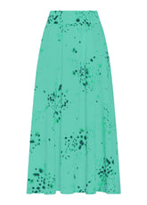 Viscose Skirt With Crinkled Effect - Blue - AQUA | DEHA