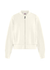 BOMBER FULL ZIP IN MODAL SOFT TOUCH BIANCO - SOFT IVORY | DEHA