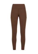 LEGGINGS CON TASCHE IN MICROFIBRA RICICLATA MARRON - Leggings & Pantaloni sportivi - Outlet | DEHA