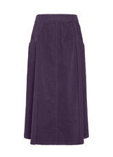 CORDUROY PLEATED SKIRT - PURPLE - PLUM VIOLET | DEHA