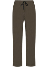 PANTALONE GAMBA DRITTA COTONE E MODAL MARRONE - COFFEE BROWN | DEHA