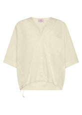 BLUSA IN MUSSOLA DI COTONE LEGGERA BIANCO - CREAM | DEHA