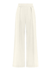 PLEATED TROUSERS - WHITE - SOFT IVORY | DEHA