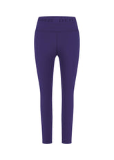 LEGGINGS IN JERSEY STRETCH CON LOGO VIOLA - DEEP PURPLE | DEHA