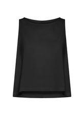 TOP IN POPLINE ELASTICIZZATO NERO - BLACK | DEHA