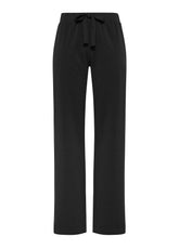 PANTALONI IN FELPA STRETCH DI COTONE CON VITA ELAS - BLACK | DEHA