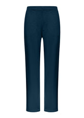 PANTALONI DRITTI IN COTONE FIAMMATO BLU - BLUE NIGHT | DEHA