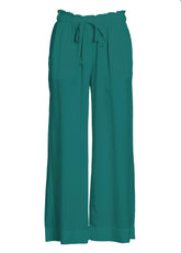 PANTALONI CROP IN LYOCELL VERDE - PEACOCK GREEN | DEHA