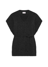 OVERSIZE-ALPACA-WESTE MIT V-AUSSCHNITT - SCHWARZ - NEW DROP | DEHA