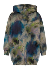 ALLOVER OVERSIZE FULL-ZIP HOODIE - BEIGE - PAINTED BAIGE | DEHA