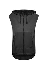 FELPA SMANICATA CON ZIP EFFETTO SFUMATO NERO - Felpe e Maglie | DEHA