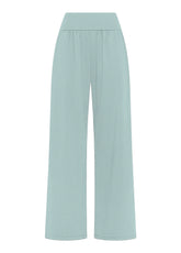 SOFT COTTON TROUSERS - BLUE - FOGGY LIGHT BLUE | DEHA