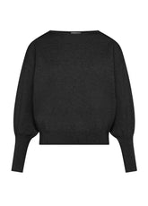 PONTE DI ROMA BOAT NECK JUMPER - BLACK - BLACK | DEHA