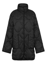 LIGHT PADDED LONG JACKET - BLACK - BLACK | DEHA