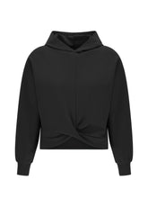 SWEATSHIRT MIT KNOTEN AUS LEICHTER MODAL - SCHWARZ - BLACK | DEHA