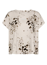 All-Over Slub Cotton T-Shirt - Beige - NATURAL DOTS | DEHA