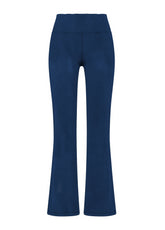 PANTALONE ADERENTE A ZAMPA EFFETTO MARMO BLU - NIGHT BLUE | DEHA