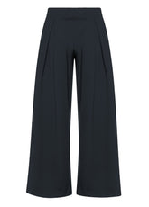 PANTALONE AMPIO PUNTO MILANO CON PENCE NERO - BLACK | DEHA