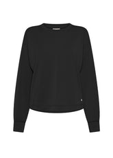 SCHWARZES SOFT TOUCH MODAL SWEATSHIRT MIT RUNDHALSAUSSCHNITT - Freizeitkleidung | DEHA