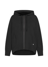 FELPA CON ZIP E CAPPUCCIO IN PUNTO MILANO NERO - BLACK Addiction | DEHA