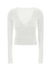 CARDIGAN INCROCIATO IN BOUCLE' BIANCO - RESTART WITH YOGA | DEHA