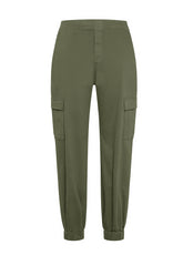 GABARDINE CARGO PANTS - GREEN | DEHA