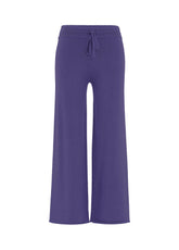 PURPLE COTTON KNITTED TROUSERS - DEEP PURPLE | DEHA