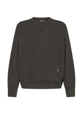 CREW NECK SWEATSHIRT IN MILANO STITCH BROWN - DARK BROWN | DEHA