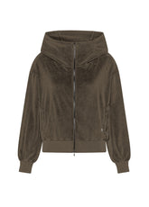 KAPUZENSWEATSHIRT AUS MARMORIERTEM CHENILLE - BRAUN - COFFEE BROWN | DEHA