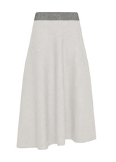 GONNA A MAGLIA BICOLORE BIANCO - MILK WHITE | DEHA