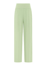 Straight Pants In Stretch Viscose - Green - JADE GREEN | DEHA