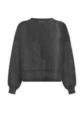 MARMORIERTE COMFORT SWEATSHIRT - SCHWARZ - BLACK | DEHA