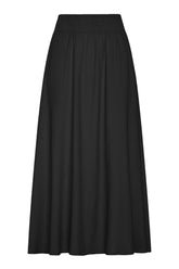 GONNA IN VISCOSA EFFETTO STROPICCIATO NERO | DEHA