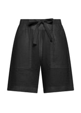 SHORTS IN LINO NERO - BLACK | DEHA