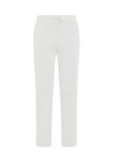 MODAL GABARDINE STRAIGHT PANTS - WHITE | DEHA