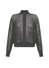 CARDIGAN IN MISTO LANA DI ALPACA CON ZIP GRIGIO - GREY | DEHA