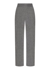 PINSTRIPE CIGARETTE TROUSERS - GREY - GREY | DEHA