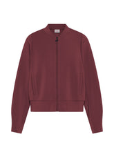 BOMBER FULL ZIP IN MODAL SOFT TOUCH ROSSO - CHERRY RED | DEHA