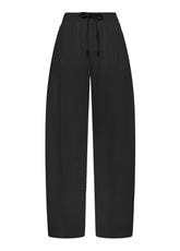 PANTALONE MORBIDO IN VELLUTO MILLE RIGHE NERO - BLACK | DEHA