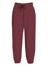 PANTALONE BALLOON IN FELPA DI COTONE BIO ROSSO - CHERRY RED | DEHA