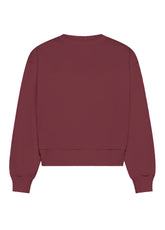 ORGANIC COTTON CREWNECK SWEATSHIRT - RED - CHERRY RED | DEHA