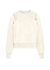 FELPA GIROCOLLO BASIC COTONE BIANCO - SOFT IVORY | DEHA