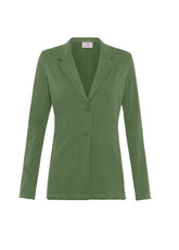 FLEECE BLAZER - GREEN - OLIVE GREEN | DEHA
