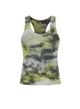 MICROFIBER TANK TOP WITH ALL-OVER PRINT - MULTICOLOR - CLOUDY YELLOW | DEHA