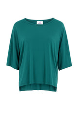 OVERSIZE YOGA T-SHIRT SOLID COLOR - GREEN - MADE IN ITALY | DEHA